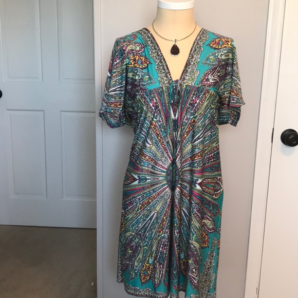 Other - Bohemian print beach dress or cover up.